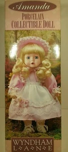 Wyndham Lane Amanda Porzellan Mädchen Puppe Sammlerstück Vintage mit Zertifikat Neu in OVP - Bild 1 von 11