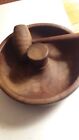 vintage collectible oiive woodbowl & hammer for nuts  made in Isreal