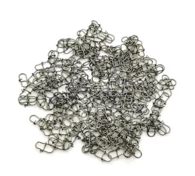 10 Stk Angelwirbel Snap Duo Lock Easy Karabiner Zubehör Montage Angeln Wirbel - Bild 1 von 2