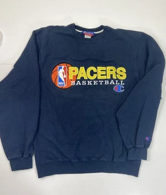 VINTAGE Y2K CHAMPION NBA INDIANA PACERS EMBROIDERED CREWNECK SWEATSHIRT SIZE MED - Image 1 of 4