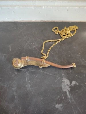 Sifflet de manœuvre ancien décor ancre sifflet de bosco - Photo 1/4