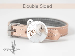 Llavero personalizado con etiquetas de perro pastor ruso del sur de doble cara etiqueta de identificación de mascotas - Imagen 1 de 4