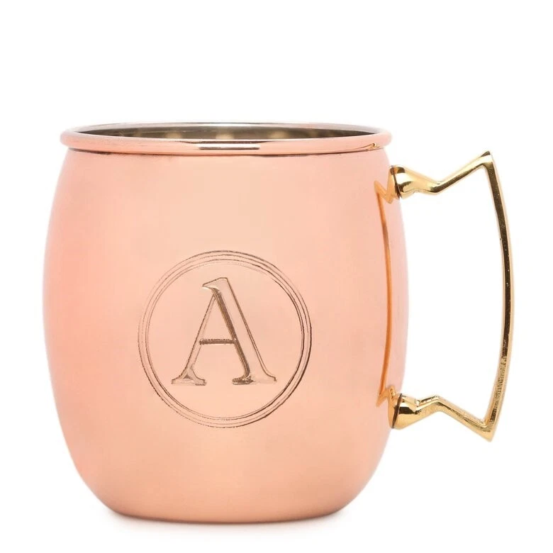 Old Dutch 16 унций Московская кружка-мул из цельной меди с монограммой, A 130056 - Изображение 1 из 1