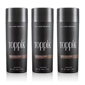 3 x TOPPIK 55 (g). Hair Fibers - thickener loss concealer Microhairs - Picture 1 of 4