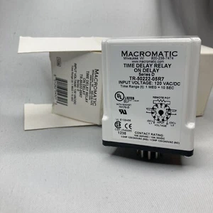 Macromatic TR-50222-05R7 RELAY, E-Mech, Time Delay, On Delay, 10A, DPDT, 11 pin - Picture 1 of 7
