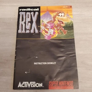 Videogioco SNES Radical Rex Super Nintendo anni 90 solo libretto manuale - Foto 1 di 14