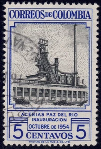 1954 Colombia SC# 633 - Steel Mill - Used - Picture 1 of 2