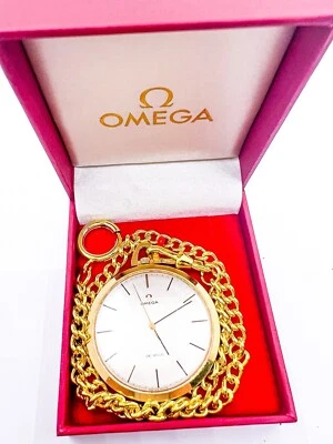 Omega De Ville 44mm 20 Microns Gold Filled Pocket Watch Mechanical Wind Work - Image 1 of 4