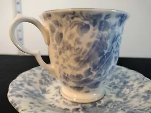 Nikko Tableware, Blue "Tea Rose" Cup And Saucer - Picture 1 of 5