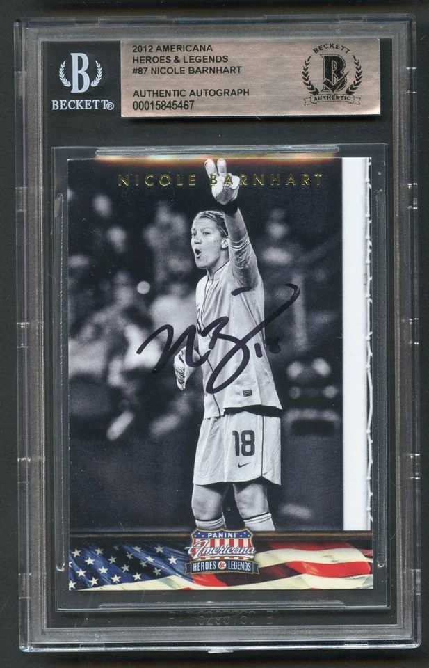 Nicole Barnhart #87 signed autograph 2012 Panini Americana Heroes & Legends BAS - Image 1 of 1