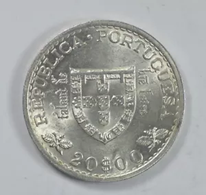 20 esc. plata 1960 - 500 aniversario de la muerte del príncipe Enrique el Navegante UNC - Imagen 1 de 2