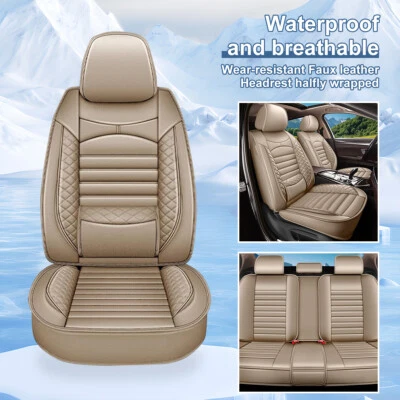 Full Set Faux Leather Car 5-Seat Cover Protector For CHEVROLET Sonic 2012-2020 Foto 1 de 4