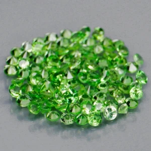 1.70 mm 40 pcs Round  AAA Fire Natural Green Tsavorite Garnet (VVS Clarity - Picture 1 of 2