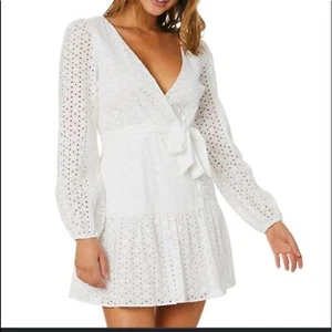 MINKPINK Ivory eyelet Mini Dress New! Size small- new with tags! - Picture 1 of 8
