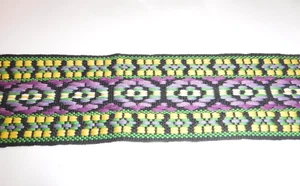 VTG~BOHO~HIPPIE~1970s~FABRIC TRIM~CAMERA~GUITAR~STRAP~6' ROLL~RETRO~MOD~SEWING - Picture 1 of 6