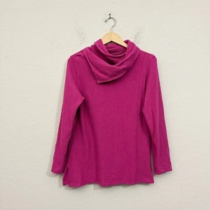 SOFT SURROUNDINGS Sweater Womens Sz M Petite Pink Relaxed Cowl Neck Pullover - Picture 1 of 8