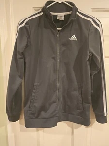 Adidas Boys Girls Youth Large (14/16),  Gray Long Sleeve Full Zip Track Jacket - Picture 1 of 4