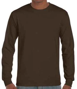 Gildan Ultra Cotton Long Sleeve Tee T-Shirt S-5XL - Picture 1 of 23