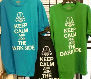 Star Wars - KEEP CALM AND JOIN THE DARK SIDE T-Shirts - NEU Größe XL & 3XL  - Bild 1 von 7