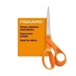 Fiskars 8 Original Orange-Handled Stainless Steel Scissors, Ergonomic and Ke... - Picture 1 of 6
