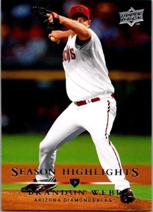 2008 Upper Deck - Season Highlights Brandon Webb #781 Solid White Back - Picture 1 of 2