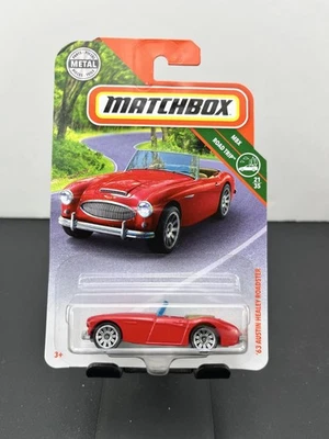 Matchbox 2018 Mainline MBX Road Trip '63 Austin Healey Roadster Red #87 - Image 1 of 4