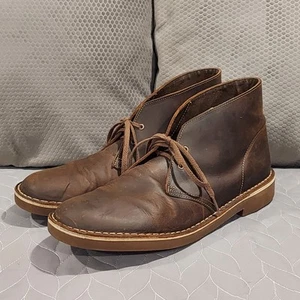 Clarks Bushacre 2 Mens US 11 Chukka Desert Boots BROWN 15522 - Picture 1 of 15