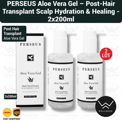 Perseus Aloe Vera Gel, Post-Hair Transplant Scalp Hydration & Healing - 2LOT - Image 1 of 2