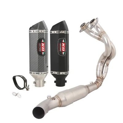 Ninja 650 23-25 For Kawasaki Z650 Full Exhaust System Header Pipe Black Muffler - Image 1 of 4