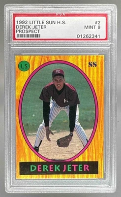 Derek Jeter 1992 Little Sun High School #2 radiocontrol novato PSA 9 Foto 1 de 3