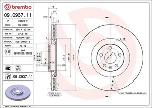Brake Disc VOLVO XC60 II T4 09.C937.11 - Picture 1 of 2