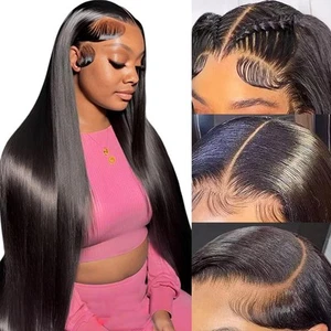 MUNONG 30 Inch 13x6 Lace Front Wigs Human Hair 200 Density Straight HD Lace F... - Picture 1 of 6