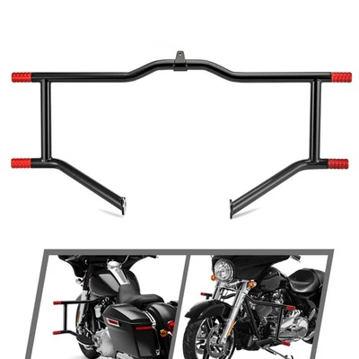 Barra de choque protectora delantera del motor de carretera apta para Harley Road King Glide 2009-2023 Foto 1 de 4