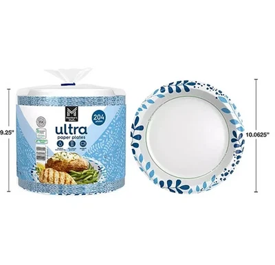 Member's Mark Ultra Dinner Paper Plates, 10", 204 ct - Image 1 of 2