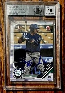 NOELVI MARTE AUTO BECKETT 10 AUTHENTICATION 2019 1ST BOWMAN - Picture 1 of 5