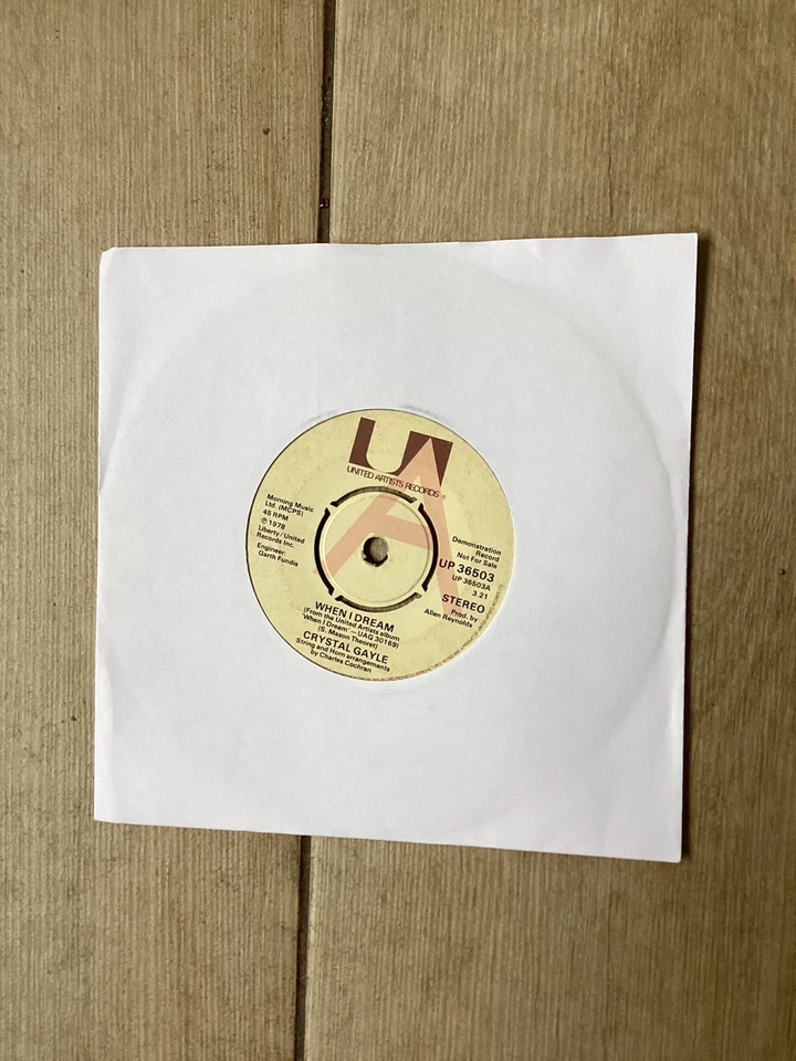 Crystal Gayle - When I Dream - Someday Soon Vinyl Record 7" Single 1978 UP 36503 - Image 1 of 1