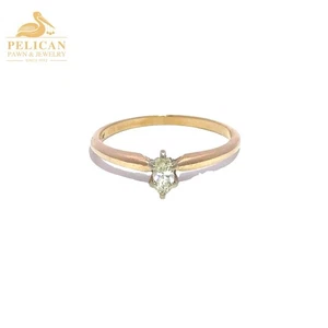 Damen 14K Gelbgold Diamant Solitär Ring (Hersteller kp) (PDS036419) - Bild 1 von 7