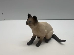 Vintage OOAK dipinto a mano gatto siamese seduto casa delle bambole artigianale miniatura 1:12 - Foto 1 di 14