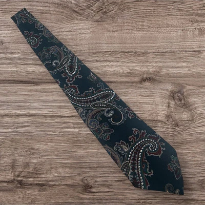 Corbata 100 % seda Enrico Guccini para hombre XL cachemira hecha a mano en Italia Foto 1 de 4