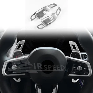 Steering Wheel Shift Paddles Silver Aluminium For BMW X3 G45 2025 X1 U11 2023-25 - Picture 1 of 8