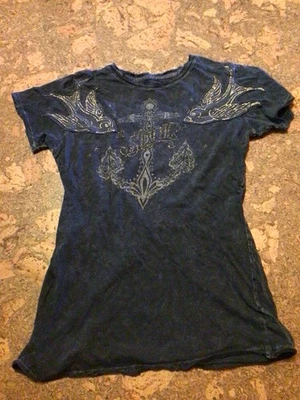 Sinful by afflictions anchor, Sparrows Women’s L Distressed T Shirt - Image 1 of 4