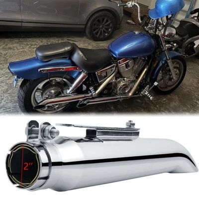 20" Motorcycle Exhaust Pipe Tip Silencer Muffler For Honda Shadow VT750 VT1100 - Image 1 of 4
