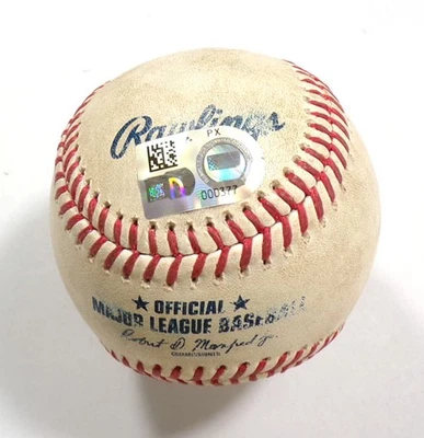 2024 Miami Marlins at Colorado Rockies Game-Used Baseball  Jake Cave Singles COA - Image 1 of 3
