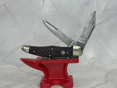 Vintage Boker Solingen Germany 2 Blade Hunter Pocket Knife 1960+ Jigged Delrin - Image 1 of 4