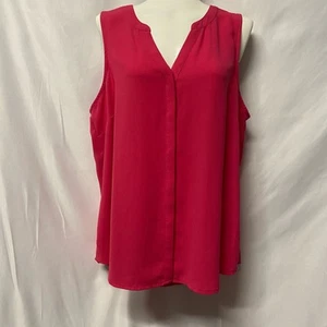 Blusa Apt 9 Top Botón Oculto Plisado Espalda Talla L - Imagen 1 de 10