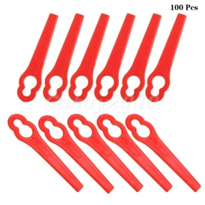 100pcs Plastic Lawn Mower Blade for Garden Lawn Mower Grass Trimmer Length 83mm - Picture 1 of 12