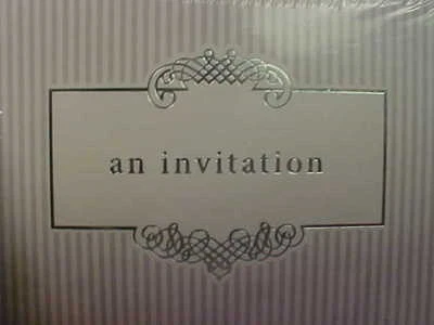 Invitaciones con estampado metálico plateado con clase 2 paquetes de 6 incluye lista de verificación NUEVO Foto 1 de 4