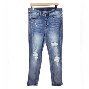 Pantalones de mezclilla blanqueados Judy Blue Plus para mujer 14W Boyfriend desgastados - Imagen 1 de 13