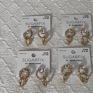 Sugarfix by BaubleBar Earrings Lot Of Four Single Hook Earrings See Photos New - Picture 1 of 8
