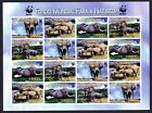 Mosambik WWF Savanne Elefant Vögel Ibises Imperf 4er-Set-Blatt 2002